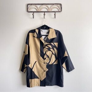 Penthouse Gallery by Catherine Ogust vintage cotton bold geometric retro shirt